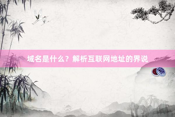 域名是什么？解析互联网地址的界说