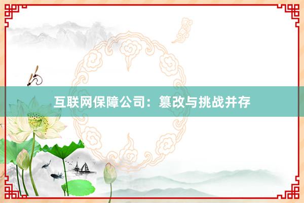 互联网保障公司：篡改与挑战并存